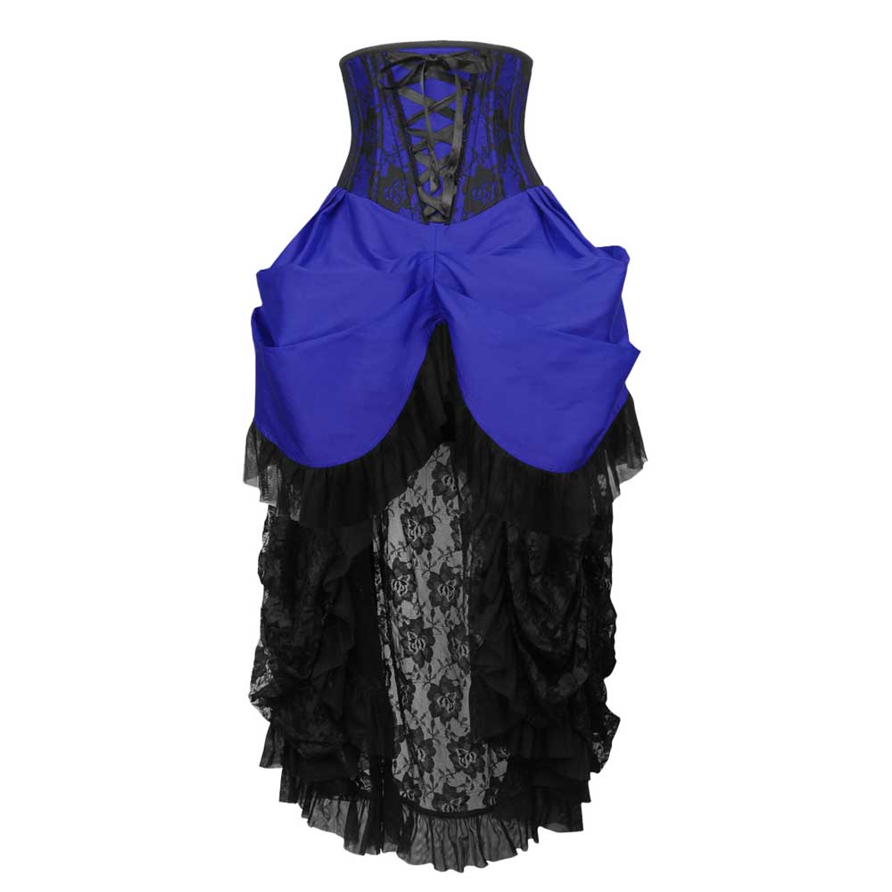 Attitude Corsets - Burlesque underbust corset Jupe haute - Bleu